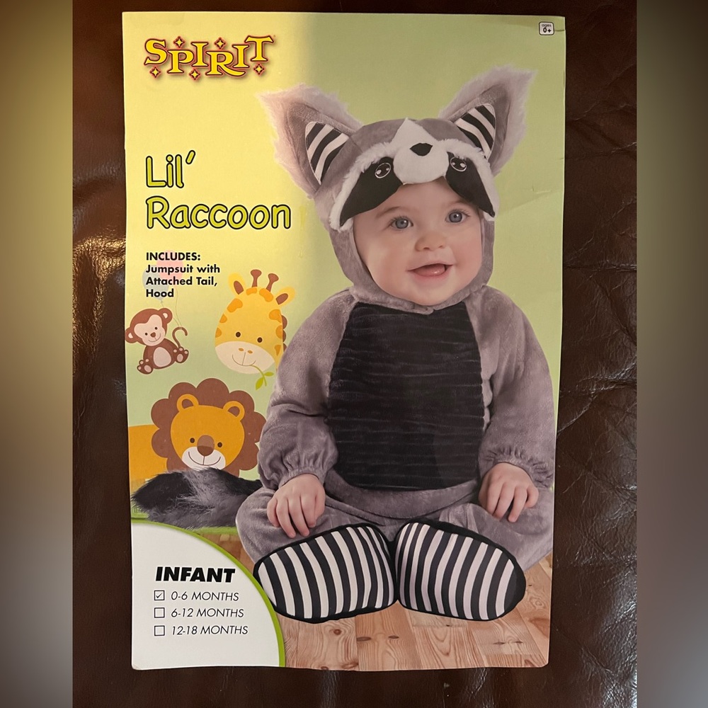 Infant baby raccoon costume